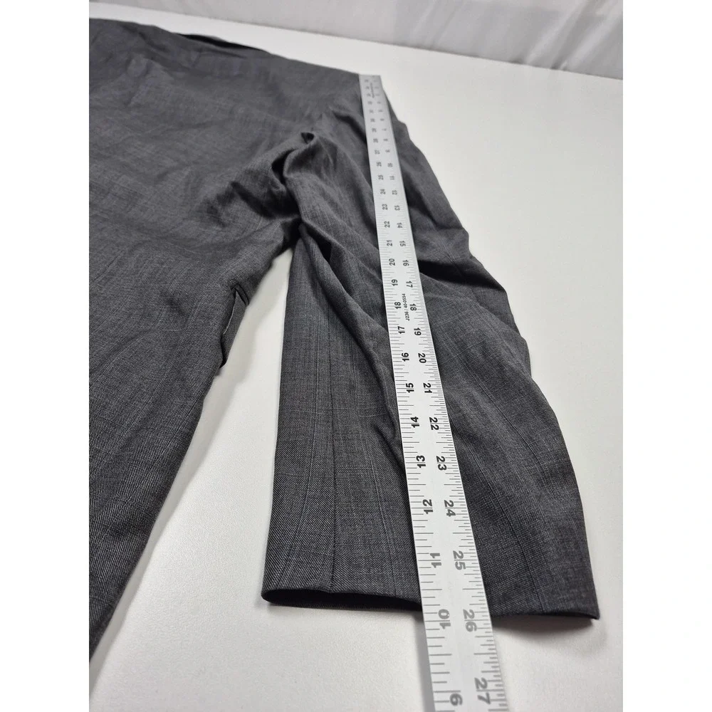Alta Moda Italia Suit Mens 52 Gray Check Wool Super 120s 2 Piece 47x36 Italy NWT